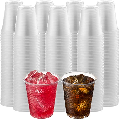 100 Packs 12 Oz Disposable Clear Plastic Cups, Water Drinking Cup