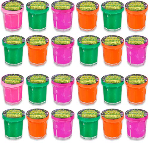 Mini Neon Noise Fart Putty - Mini Slime Containers for Halloween Goody Bags - Trick or Treat Bulk - Set of 48 Slimes (4 Dozen)