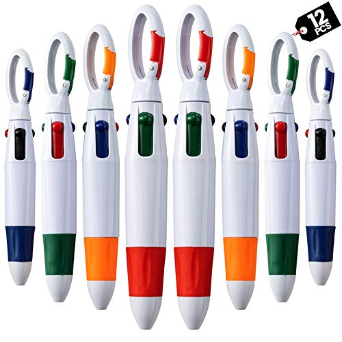 Fun Express Shuttle Pens with 10 Retracable Ink Colors - Bulk set of Neon  12 Pens - Classroom Teacher Rewards and Party Favors