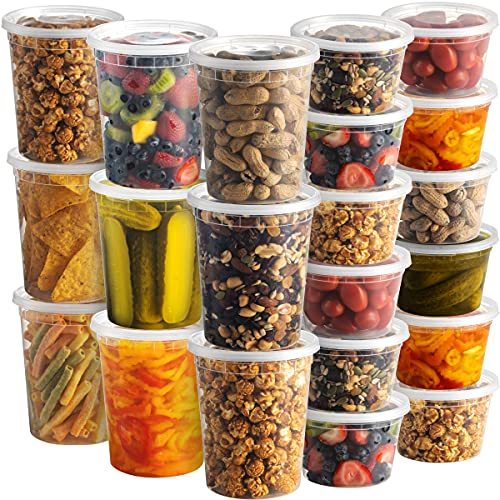 Comfy Package 16 Oz Food Storage Containers with Lids Airtight