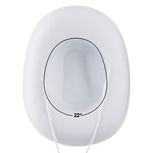 Bedwina Cowgirl Hat - Felt Cowboy Hat Adult Size Fits Most Women & Adults, for Bachelorette, Play Costume, Party, Dress-Up