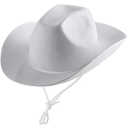 Bedwina Cowgirl Hat - Felt Cowboy Hat Adult Size Fits Most Women & Adults, for Bachelorette, Play Costume, Party, Dress-Up