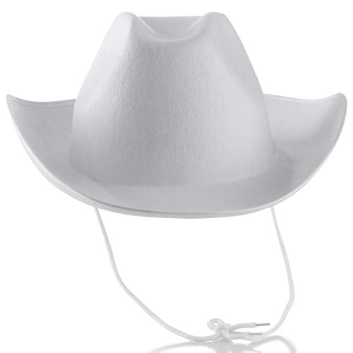 Bedwina Cowgirl Hat - Felt Cowboy Hat Adult Size Fits Most Women & Adults, for Bachelorette, Play Costume, Party, Dress-Up