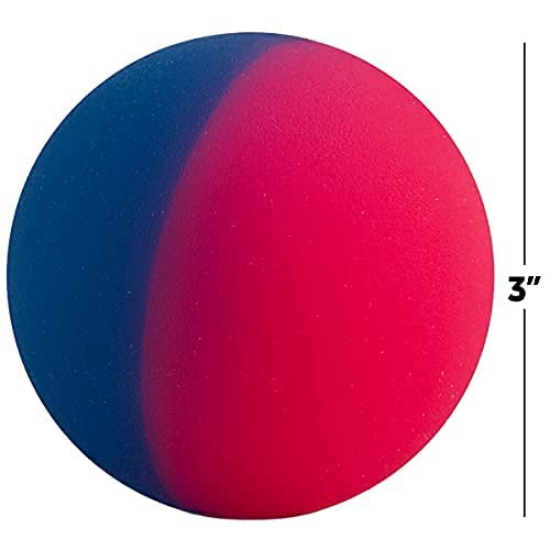Bedwina Jumbo Bouncy Balls - (Pack of 4) 3 Inch ICY Balls for Kids in Bright Assorted Colors for Birthday Party Favors and Carnival Prizes