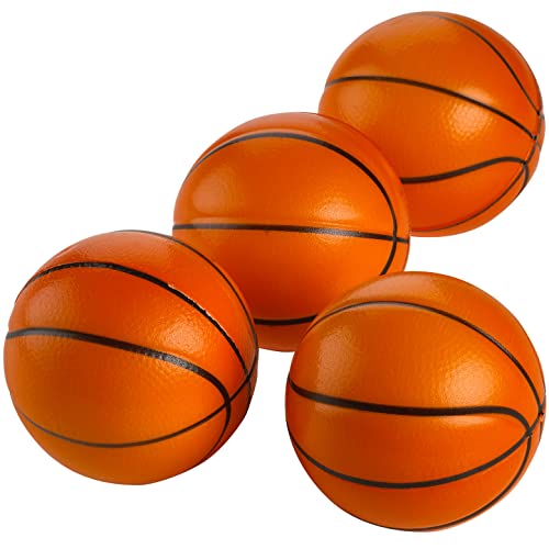 Mini Basketball Stress Balls - 2.5 Inch Small Foam Basketballs for Kids, Sports Theme Party Favor Toys Birthday Party Game, Stress Relief Squeeze Balls, Stocking Stuffers
