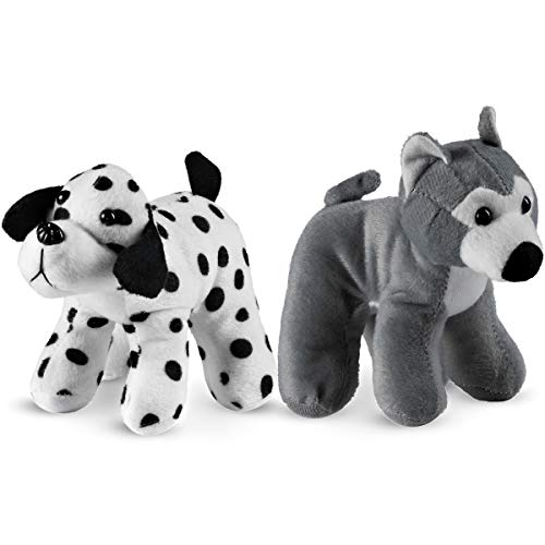 Bedwina Plush Puppy Dogs - 6 Inches Tall Stuffed Animals Bulk Assorted Puppies and Cute Stuffed Plushed Dog Puppies Assortment, Stocking Stuffers