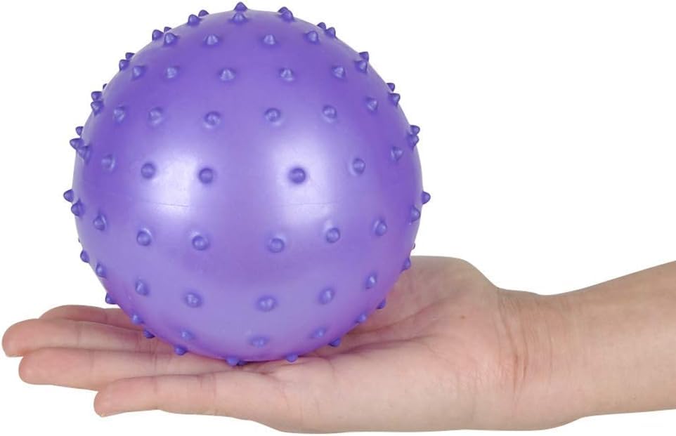 Bedwina Sensory Balls and Spiky Massage Stress Balls with Pump, Bouncy Party Favors, Stocking Stuffers for Kids, Toddlers