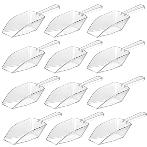 Mini Clear Acrylic Plastic Scoops for Candy - Ice Cream Bar, Jars, Containers, Coffee, Flour, Dessert Toppings, Buffets, Kitchen, Weddings, Parties & Concessions, Candy Buffet, 5.5" Candy Scoops