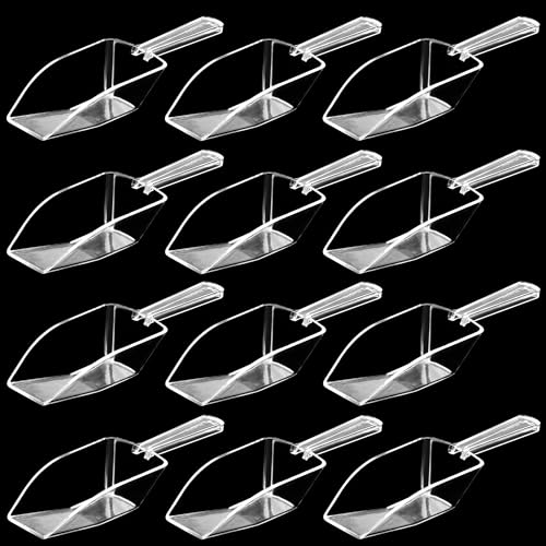 Mini Clear Acrylic Plastic Scoops for Candy - Ice Cream Bar, Jars, Containers, Coffee, Flour, Dessert Toppings, Buffets, Kitchen, Weddings, Parties & Concessions, Candy Buffet, 5.5" Candy Scoops