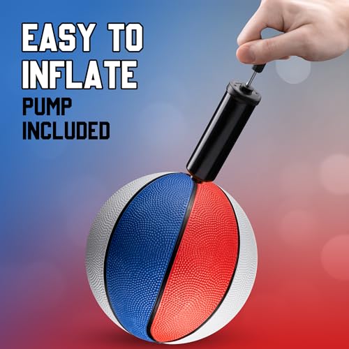 Bedwina Mini Rubber Basketball Balls for Kids - (Pack of 3) 7 Inch, Size 3 - Pool Basketball Hoop Set, Outdoor & Indoor Small Hoops Carnivals, Game Prizes