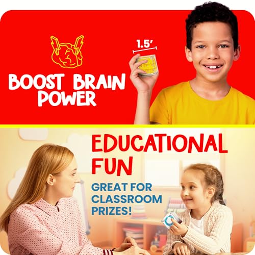 Bedwina Mini Cube Puzzle Box Set - Balance IQ Party Favor Games for Kids, Teens, Adults, 1.5 Inch Mini Games for Kids 3D Brain Teaser Maze
