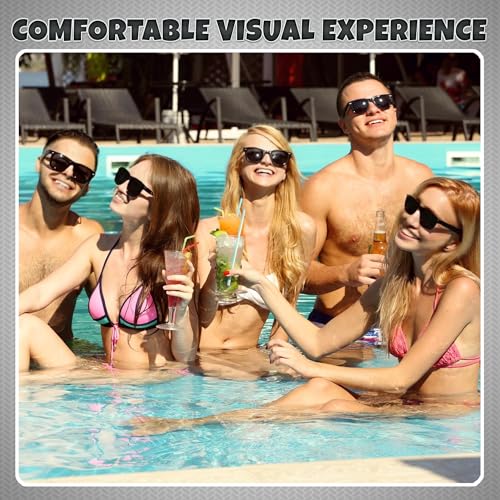 Black Sunglasses Bulk - Premium Retro Party Sunglasses for Birthdays, Weddings, Bachelorette, Bachelor, Photo Booth Prop