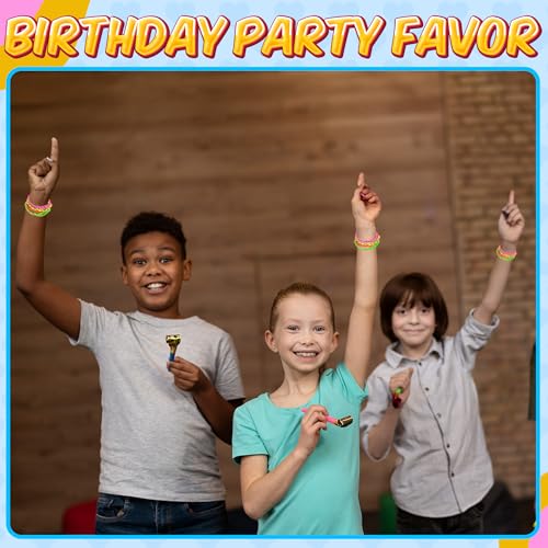 Bedwina 36-Pcs Friendship Bracelets For Kids - Neon Adjustable Woven Rope Friendship Bracelets Bulk for Girls and Boys - Classroom Prizes for Kids Birthday Party Favors & Goodie Bag Stuffers