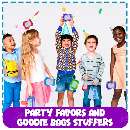 Mini Magnetic Drawing Board for Kids - Backpack Keychain Clip Drawing Boards, Erasable Doodle Sketch and Writing Pad for Boys and Girls, Birthday Party Favor and Goodie Bag Filler
