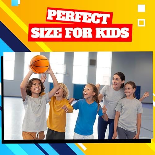 Bedwina Mini Basketball - 7 Inch, Size 3 - Mini Hoop Outdoor & Indoor Set, Perfect for Pool Parties & Kids Arcade Games
