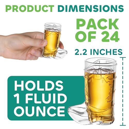 JoyServe Cowboy Boot Cups - 17oz Cowboy and Cowgirl Drink Mugs, Reusable BPA-Free Plastic Mug with Handle for Western Themed Rodeo Birthday Party Decorations and Supplies