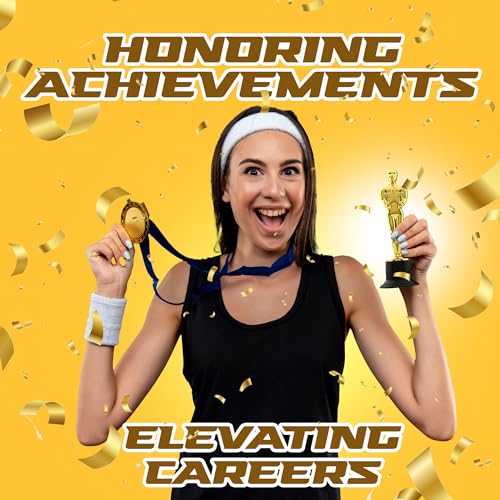 Bedwina 6" Gold Trophy Award Trophies - Bulk Trophies Golden Statues Trophy Award, Party Decorations and for Winners Or Appreciation Gifts Prizes for Adults & Kids
