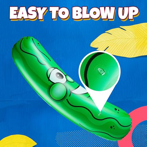 Giant Inflatable Pickle - 36-Inch-Tall Funny Pickle Gifts, Durable and Fun Pickle Party Favors, Food Decor, Novelty Gag Prank, Joke Birthday Gifts or Beach and Pool Float Inflatable Toys