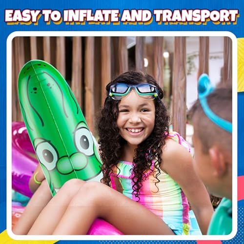 Giant Inflatable Pickle - 36-Inch-Tall Funny Pickle Gifts, Durable and Fun Pickle Party Favors, Food Decor, Novelty Gag Prank, Joke Birthday Gifts or Beach and Pool Float Inflatable Toys