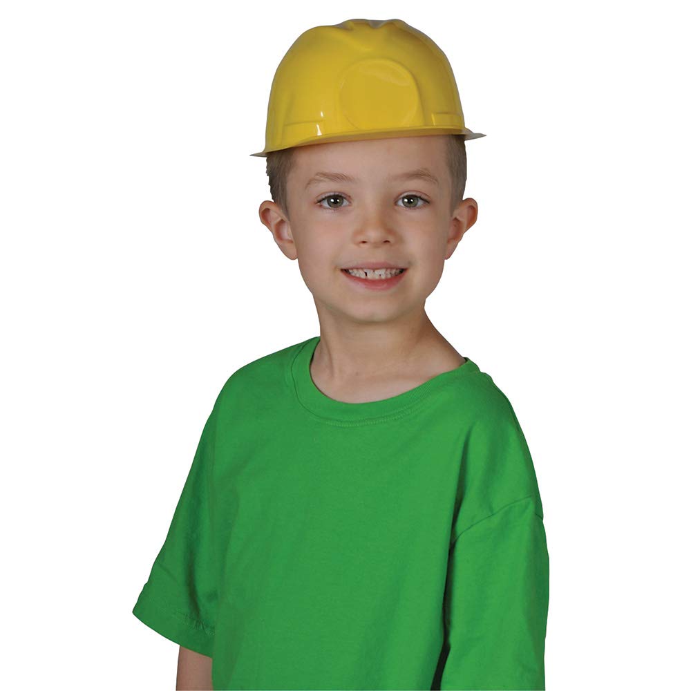 Bedwina Construction Themed Party Supplies - (24 Pack) Construction Party Favors Hat & Mini Tote Bag Supplies - (12) Yellow Construction Hats for Kids & (12) Construction Goodie Bags