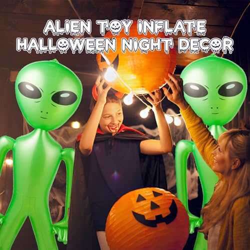 60 Inch (5 Feet) Giant Alien Inflatable - Jumbo Green Alien, for Game Prize, Alien Halloween Decorations Theme Party Favors Photo Prep & Decorations