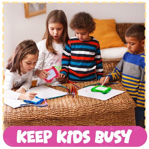 Mini Magnetic Drawing Board for Kids - Backpack Keychain Clip Drawing Boards, Erasable Doodle Sketch and Writing Pad for Boys and Girls, Birthday Party Favor and Goodie Bag Filler