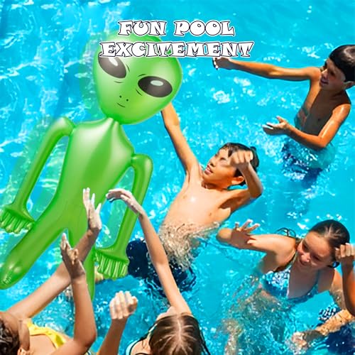 60 Inch (5 Feet) Giant Alien Inflatable - Jumbo Green Alien, for Game Prize, Alien Halloween Decorations Theme Party Favors Photo Prep & Decorations