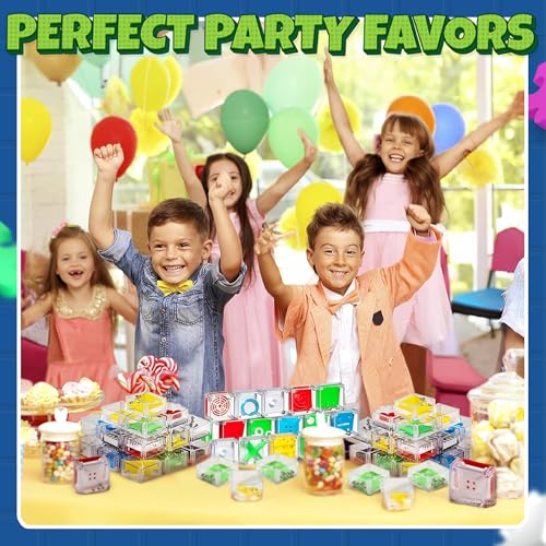 Bedwina Mini Cube Puzzle Box Set - Balance IQ Party Favor Games for Kids, Teens, Adults, 1.5 Inch Mini Games for Kids 3D Brain Teaser Maze