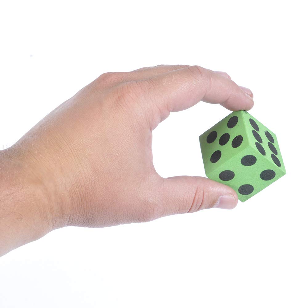 Foam Dice Set - Bulk Pack of 36, 1.5 Inch Large Assorted Colorful Foam Dice Cubes with Number Dots, Use for Kids, Classrooms, Math Games, Building Toys, Party Supplies by Bedwina