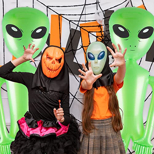 60 Inch (5 Feet) Giant Alien Inflatable - Jumbo Green Alien, for Game Prize, Alien Halloween Decorations Theme Party Favors Photo Prep & Decorations