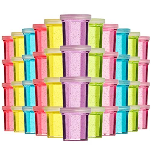 Mini Glitter Putty - (Bulk Pack of 768) Mini Slime for Kids Party Favors in Assorted Neon Rainbow Colors for Birthday Party Favor, Fidget Toys, and Prizes
