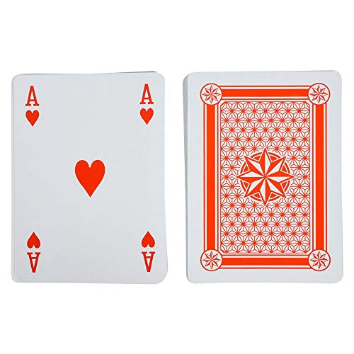 Jumbo Large Playing Cards - Big 5 x 7 Inch Giant Deck of Huge Poker Playing Cards for Casino Theme Party Decorations Game Night and Magic Supplies