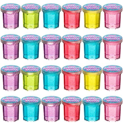 Mini Glitter Putty - (Bulk Pack of 768) Mini Slime for Kids Party Favors in Assorted Neon Rainbow Colors for Birthday Party Favor, Fidget Toys, and Prizes