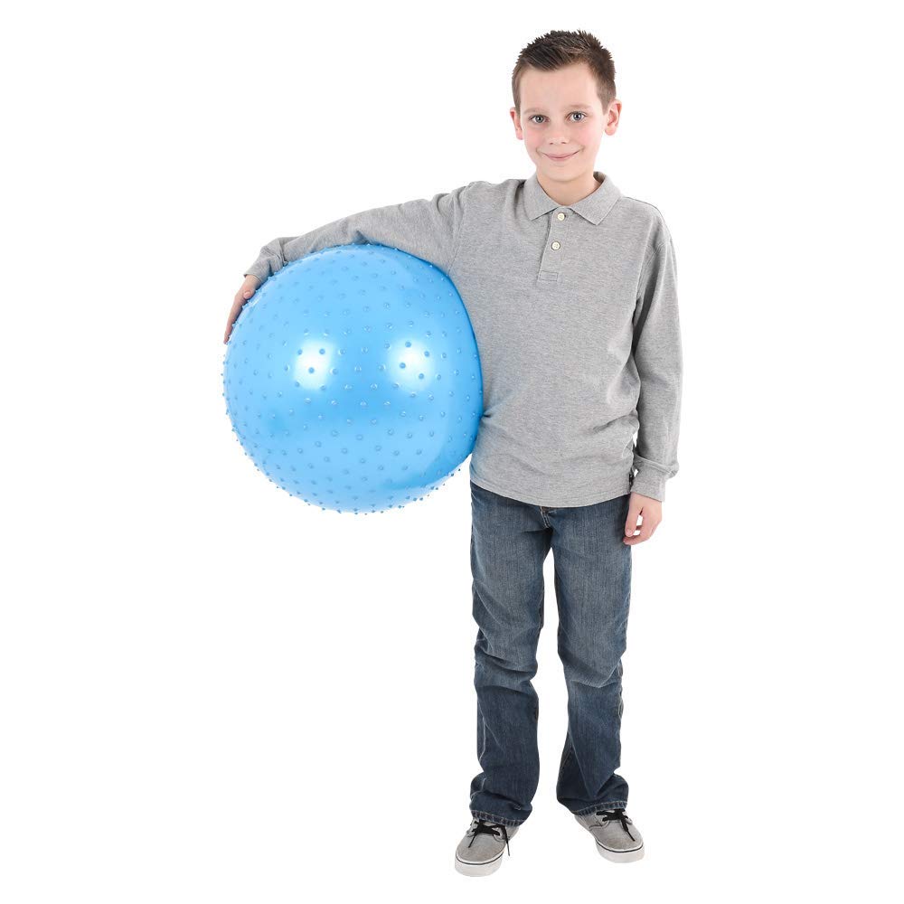 Bedwina 18-Inch Big Balls for Toddlers and Kids - Inflatable Giant Balls for Kids with Hand Air Pump, Big Bouncy, Sensory Play, Stress Toy, Knobby, Large Playground, Recess, Games for Children
