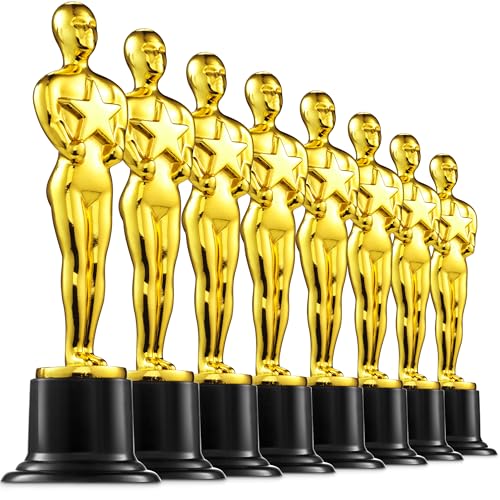 Bedwina 6" Gold Trophy Award Trophies - Bulk Trophies Golden Statues Trophy Award, Party Decorations and for Winners Or Appreciation Gifts Prizes for Adults & Kids