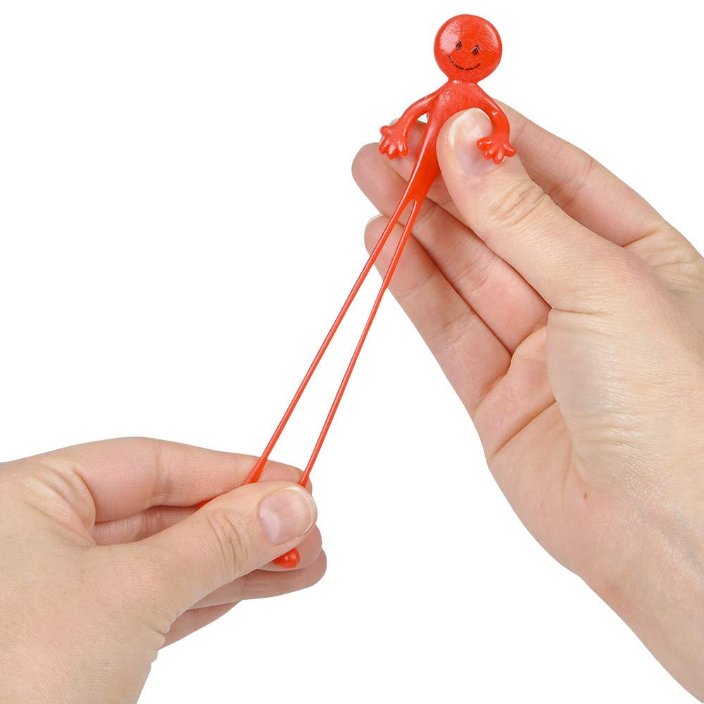 Stretchy Bendable Man (180 Pack) Assorted Fun Colors, A Sticky, Stretchable, Slimy, Gooey Texture, Toy for Stress Anxiety Relief, Great Party Favor, Stocking Stuffer