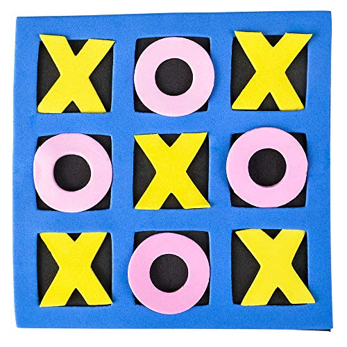 Tic Tac Toe Boards - 5"x5" Foam Tic-Tac-Toe Mini Board Game Toys for Kids, Birthday Party Favors, Goody Bag Stuffers, Classroom Prizes & Occupational Therapy