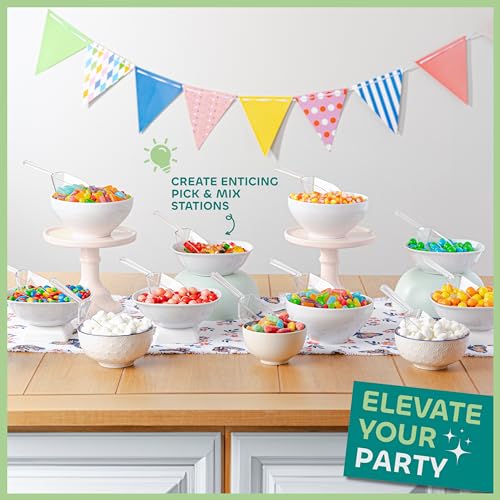 Mini Clear Acrylic Plastic Scoops for Candy - Ice Cream Bar, Jars, Containers, Coffee, Flour, Dessert Toppings, Buffets, Kitchen, Weddings, Parties & Concessions, Candy Buffet, 5.5" Candy Scoops