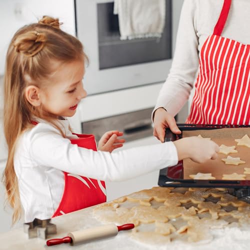 Mini Rolling Pin 7.5 Inch Kids Rolling Pin - (Pack of 6) Set for Play Dough Accessories Small Rolling Pin For Dough - Wood Kids Rolling Pins with Handles for Foods, Accessories