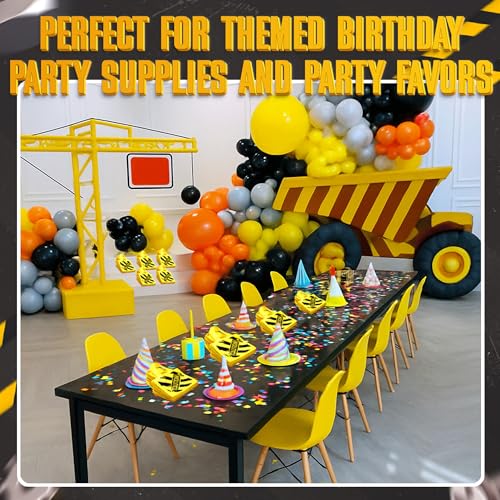 Construction Birthday Party Supplies - Under Construction Party Decorations Themed Mini Non-Woven Canvas Tote Gift Bags