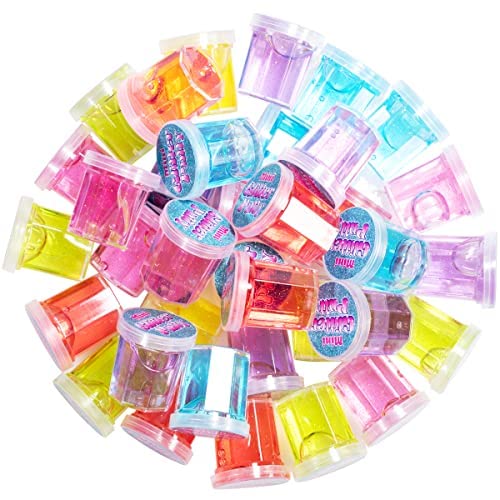 Mini Glitter Putty - (Bulk Pack of 768) Mini Slime for Kids Party Favors in Assorted Neon Rainbow Colors for Birthday Party Favor, Fidget Toys, and Prizes