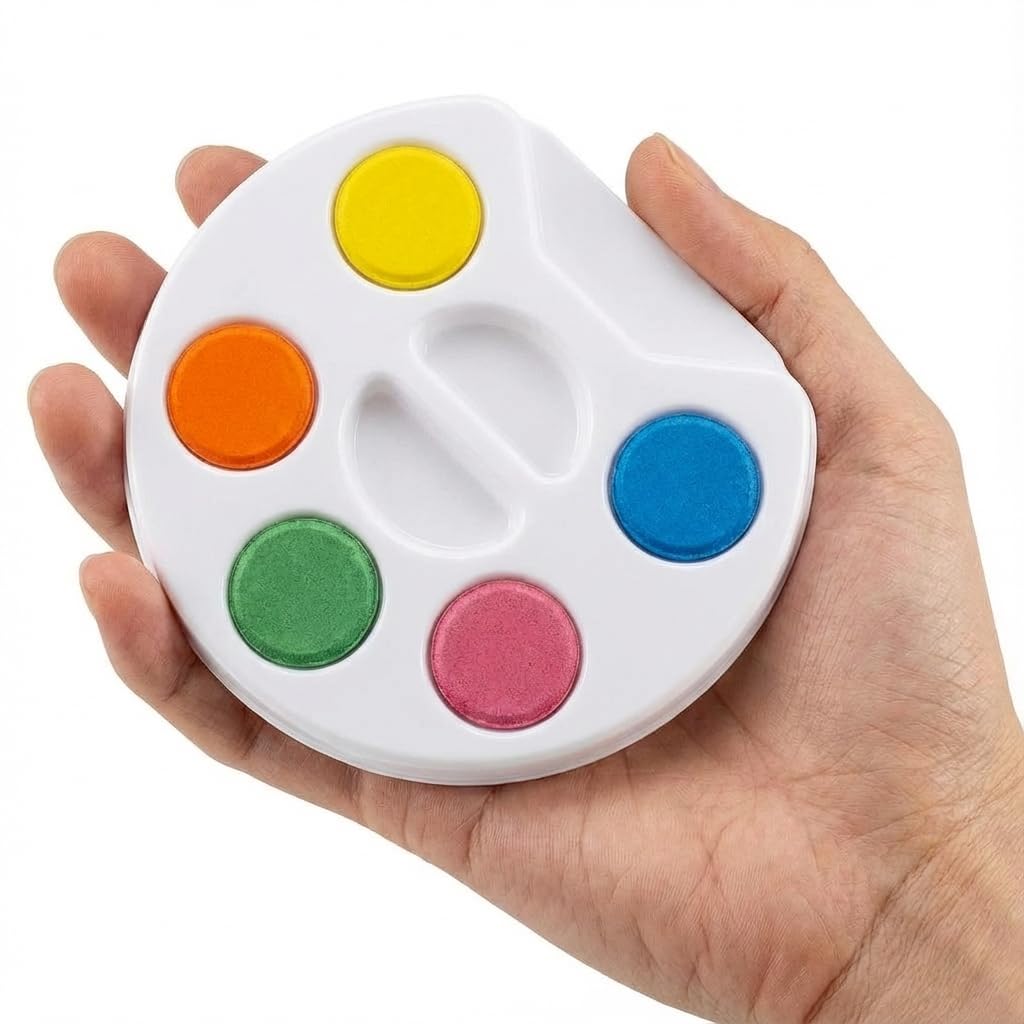 Mini Watercolor Paint Sets (24-Pack) 5-Color Paint Palettes with Brush