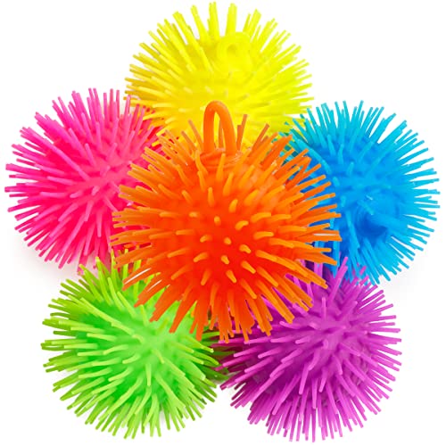 Puffer Balls - Stress Balls Bulk, Neon, Stress Relief Toy for Kids for Goodie Bags and Party Favors in Bulk