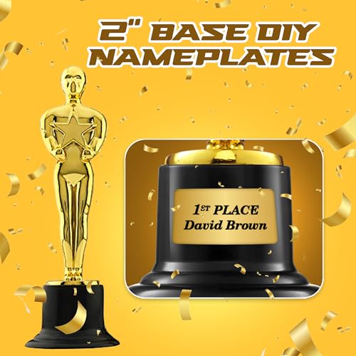Bedwina 6" Gold Trophy Award Trophies - Bulk Trophies Golden Statues Trophy Award, Party Decorations and for Winners Or Appreciation Gifts Prizes for Adults & Kids