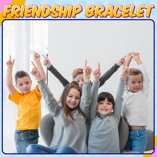 Bedwina 36-Pcs Friendship Bracelets For Kids - Neon Adjustable Woven Rope Friendship Bracelets Bulk for Girls and Boys - Classroom Prizes for Kids Birthday Party Favors & Goodie Bag Stuffers