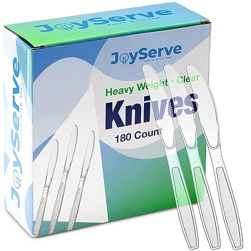 Clear Plastic Cutlery Set - Disposable Plastic Utensils Heavy Duty, Silverware Sets for Party Supplies, Dinners, Take-Out, Catering, Food Services