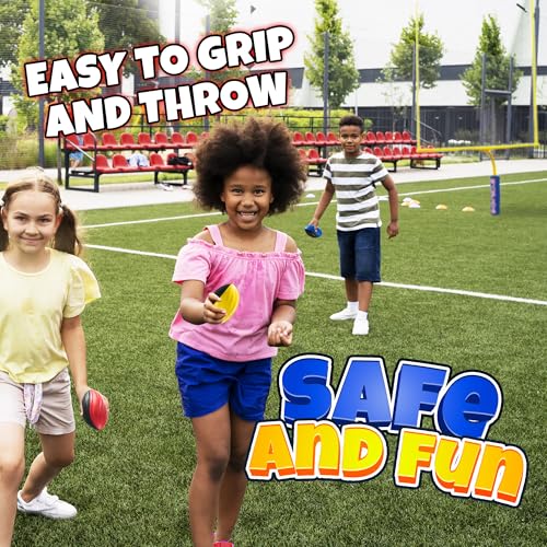 Bedwina 5" Mini Foam Football - Small Toy Footballs for Indoor and Outdoor Play, Spiral Foam Sports Birthday Football Party Favors for Kids