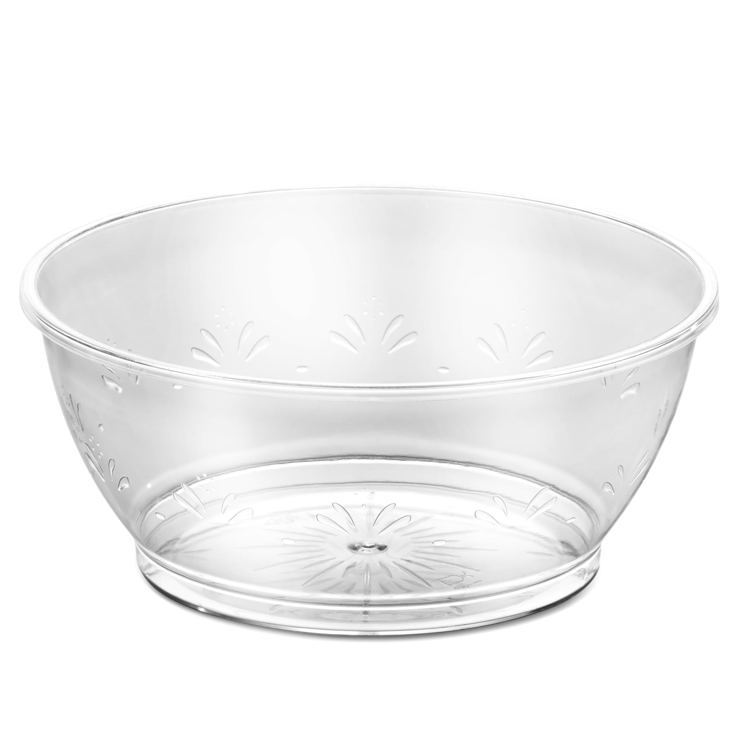 Clear Mini Plastic Bowls - 6 Oz Disposable Premium Hard Plastic Dessert Bowls for Serving, Weddings, Catering, Parties, Ice Cream, Salsa Home or Event Party Supplies