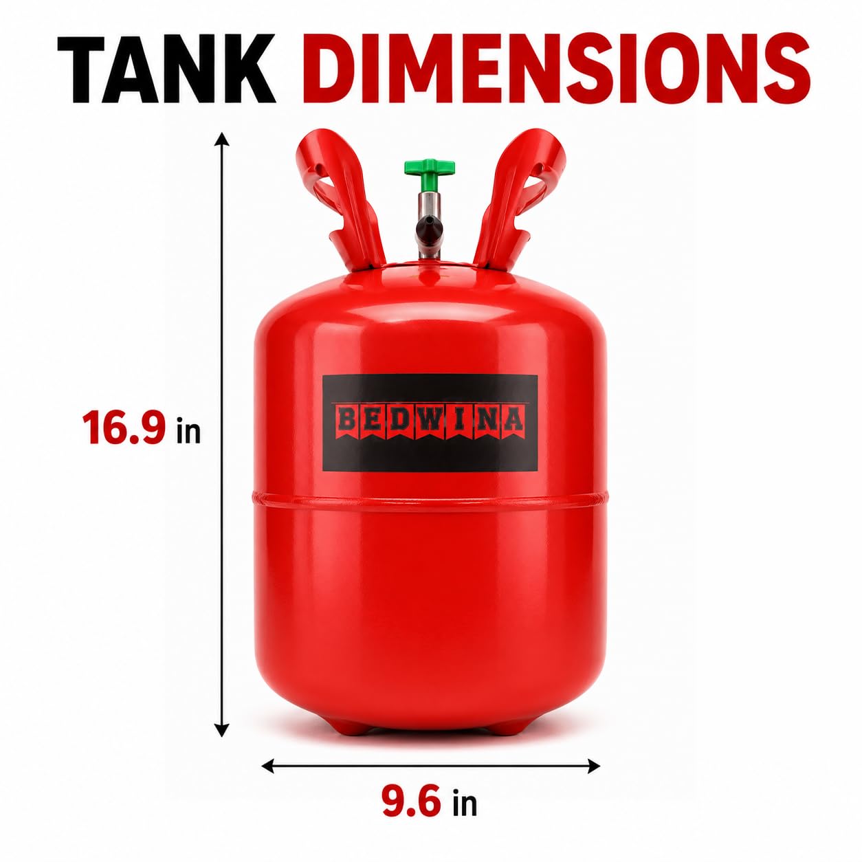 Bedwina Helium Tank for Balloons at Home 2 Pack, Inflate up to 100 Balloons - image 8