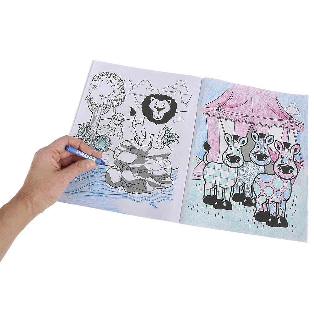 18Pcs Zoo Animal Coloring Books Bulk for Kids - 9"x11" Animal Party Favors with Jungle Safari Animals and Activity Sheets for Goodie Bags, Classrooms and Themed Birthday Supplies (Pack of 18)